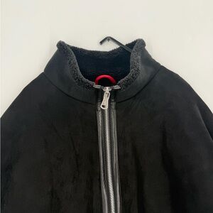 Robert Graham Black Faux Suede Bomber Jacket